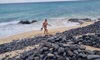 PEEPING TOM ALARM!!! Tourist films me naked at the beach! 