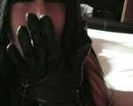 leather blowjob & handjob – cum on my leather gloves