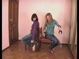 Alexa and Catt - Dominant lover tied adorable Alexa and Catt to the chairs (video)