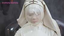 Xiaomeng White Latex Nun in CO2 Hell