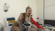 Margaret aspires for a model career in pantyhose (video update)