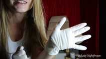 Latex disposable gloves fetish