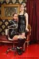 Miss Scarlett dominated by Lady Nadja with lots of rope and mouth filling gags