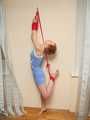 Alice Lee - Short-haired redhead's arousing experience with red rope