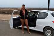 Fuerteventura - nude posing in front of my car