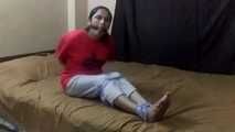 Cheri ballgagged at her room