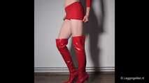 See My Red Mini And Overknees