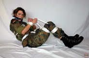 Military-Girl - Bound and gagged - Part Two