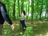 Two girls cuffed to a tree 1/2