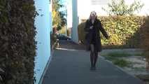 069004 Tiffany Stops For  A Casual Pee On The Footpath