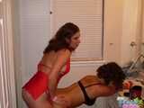 Milf Toni And Her Party Friend Come Home Buzzed And Play Around On The Bed