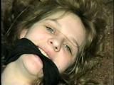 19 Yr OLD SINGLE MOM RONI HOG-TIED, CROTCH ROPED, CLEAVE GAGGED IN LINGERIE (D47-5)