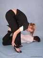 Alexa and Catt - Sweet blonde demonstrates her tied up friend how to use cuffs