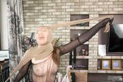 Fancy pantyhose encasement with Mia (203 images)