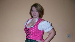 Tied in a bavarian costume