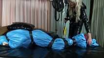 Blue PVC Bondage