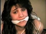 19 Yr OLD LATINA HOUSEWIFE IS MOUTH STUFFED CLEAVE GAGGED 2 TIMES & BOUND ON BED WEARING LINGERIE (D54-1)