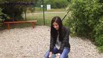 078090 Rachel Evans Takes A Very Naughty Pee In the Play Park