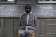+++new+++ Miss Amira in AGU nylon rain gear and transparent rain suit gets bound and gagged hard