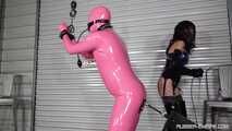 What a mean release from Chastity - Pink Gimp 4