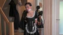 French Maid Amira get bound and gagged