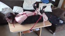 Susan hogtied on table 2/2