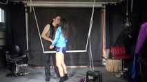 Story Part 1 of  2 Watching dark temptation during bondaging and dominating Aiyana wearing a supersexy shiny nylon shorts and a rain jacket (Video)