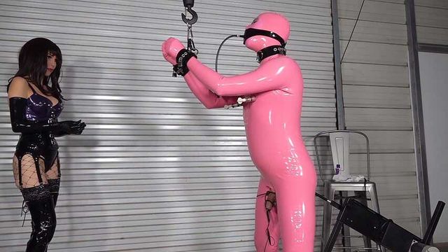What a mean release from Chastity - Pink Gimp 4