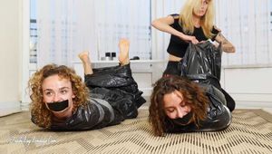 Terry and Vanessa - Trash bag games BTS