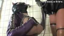 Avengelique: Lesbian Shower Latex Kink plus Handjob!