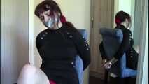 American Domme Shackled To a chair