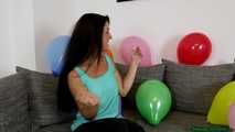 squeezing some small balloons