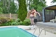 Sam vs Paige Outdoor Pool Photoset 1