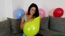 squeezing some small balloons