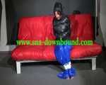 Get 2 Archive Videos with Sonja bound and gagged in her shiny nylon Downwear