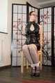 Lady Nadja is bound and gagged in a nice PVC dress