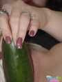 Teen Cindy Sticking A Mop Handle And Vegies Into Her Pussy And Ass