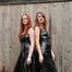 Our new Model in Miss Petra and Lady Nadja in shiny gothic dresses