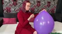 Blow2Pop a purple TT17 pastel while smoking a cigarette