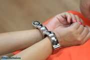 Strong hogcuffed with chains