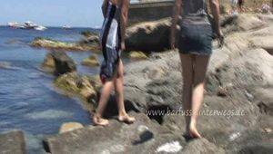 sexy girls barefoot in Spain