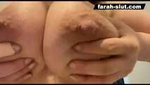 Farah milks her milk tits