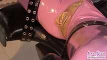 Latex Lara is stuffed and vibrated Part1