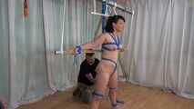 Bamboo poles and blue ropes  1