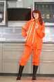 Miss Petra in AGU raingear (original AGU) and an exclusiv orange Adidas AGU raincoat layered over her raingear