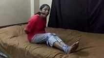 Cheri ballgagged at her room