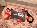 Marvita - Raven-haired hottie's red hot hogtie experience