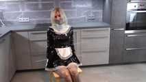 Miss Francine is dressed as a sexy french maid and gets bound and gagged on a chair