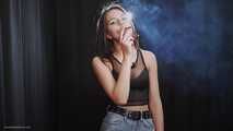 18 years old Tanya is smoking 120mm cigarette