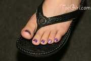 Purple Pedicure in Toe Bondage